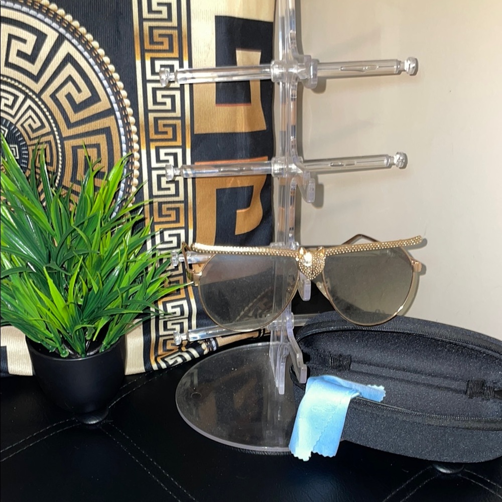 SHEIN Gold Embellished Sunglasses